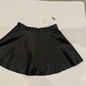 Black Faux Leather Skirt
